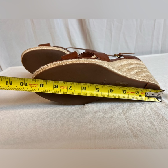 J. Crew womens leather espadrille wedge sandal - Picture 6 of 9